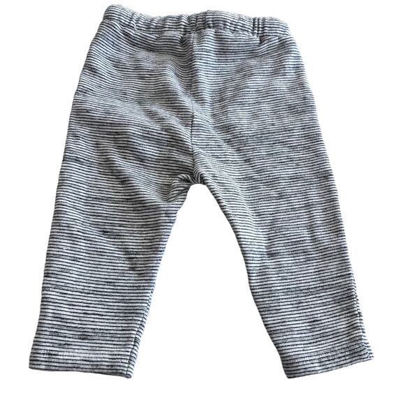 Zara boys pants striped pull on black white sweatpants size 9-12 months - Picture 4 of 4